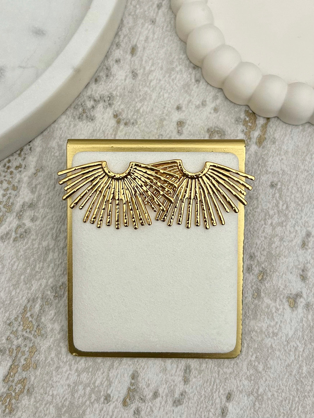 Gold Fan Earrings