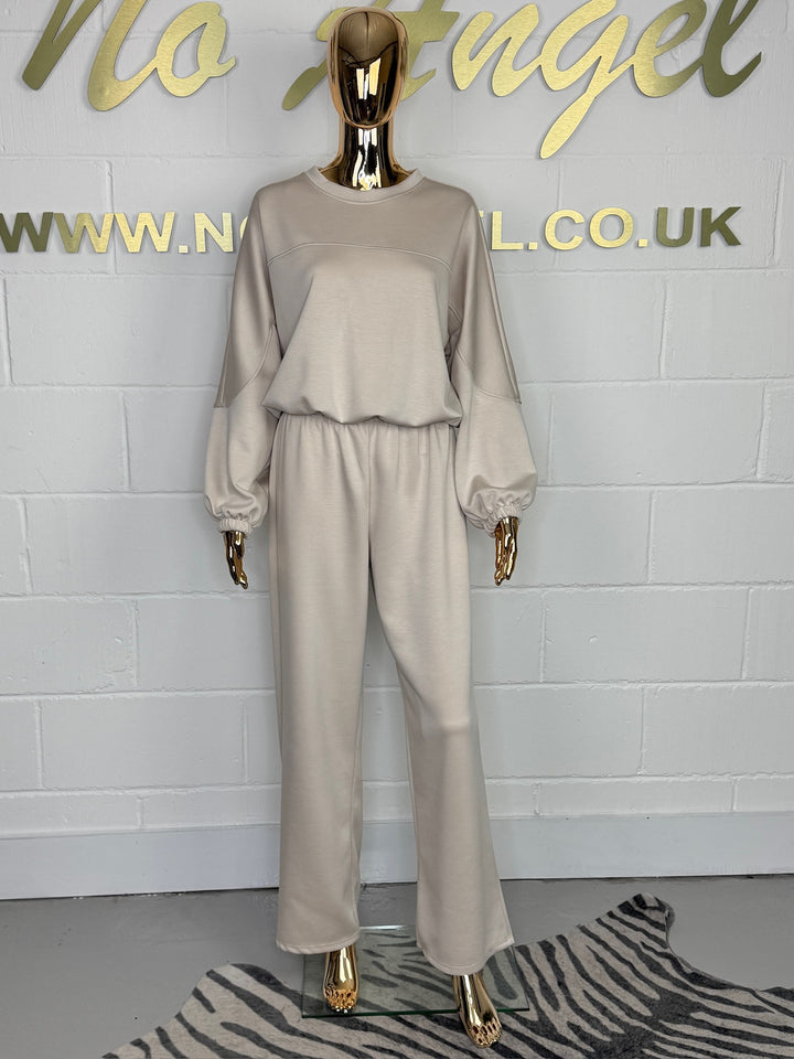 Super Soft Round Neck Wide Leg Tracksuit (2 colours)