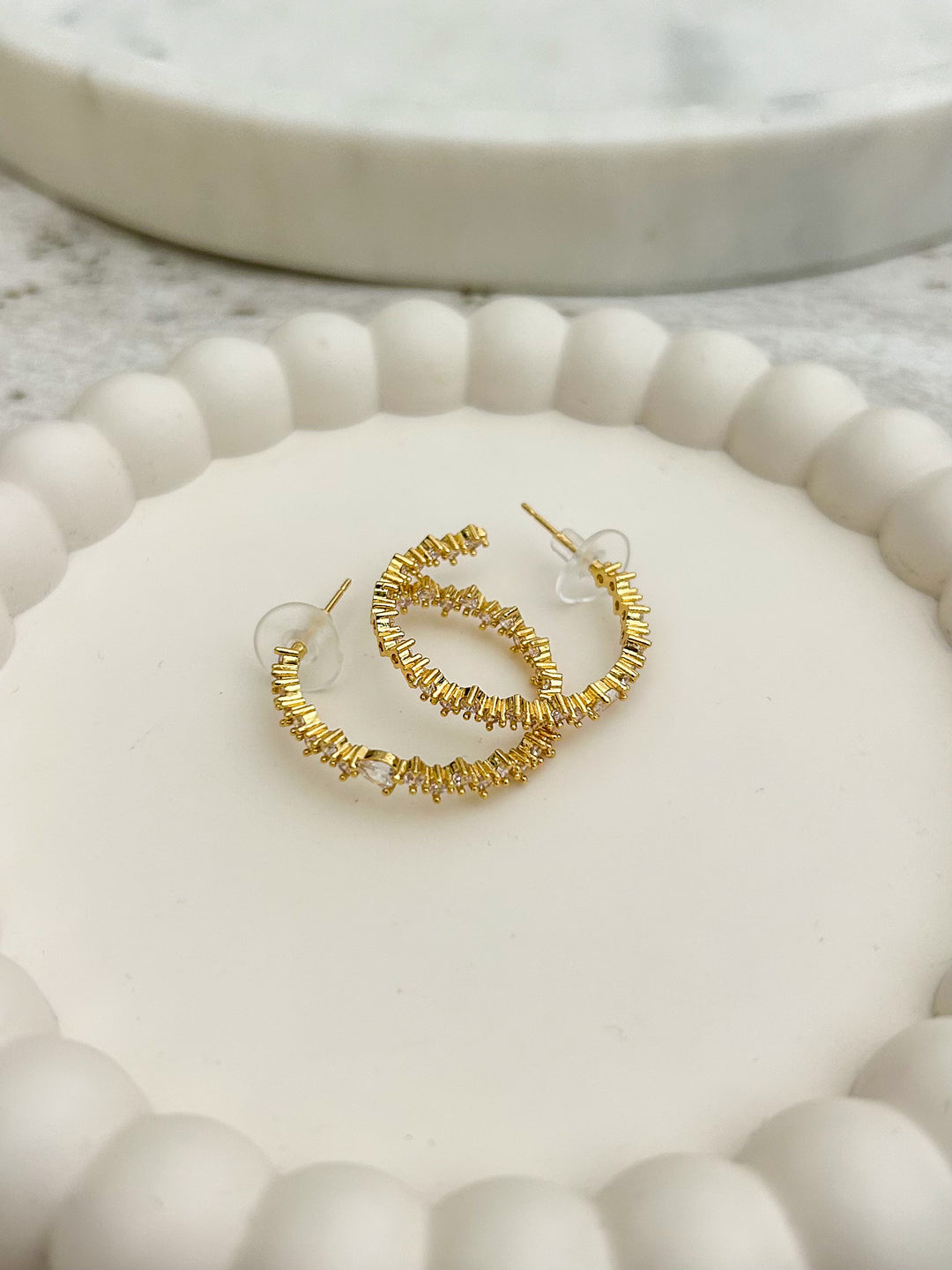 Diamante Hoop Earrings