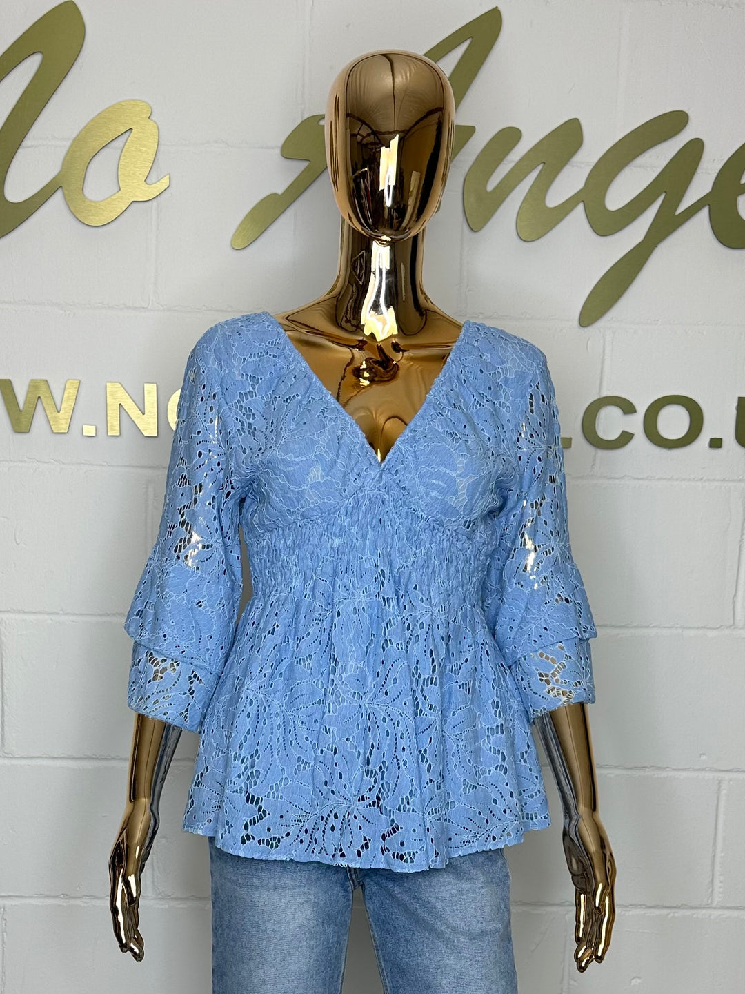 Peplum Lace Smocked Waist Top (7 Colours)