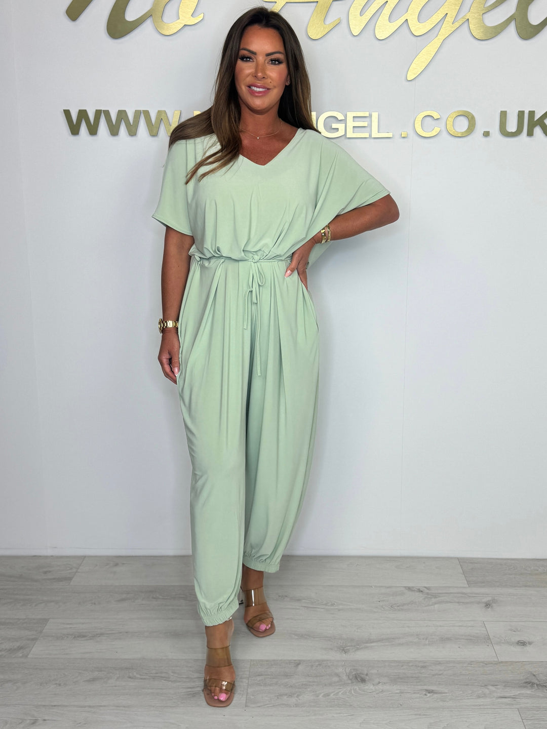 Tie Waist V-Neck Oversize Jumpsuit (8 Colours)