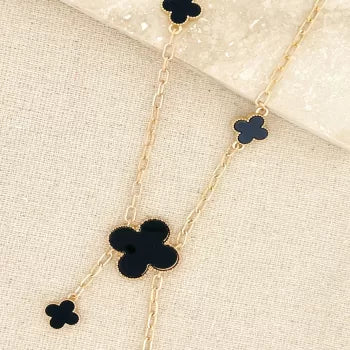 Short Clover Dropper Necklace (3 Colours)