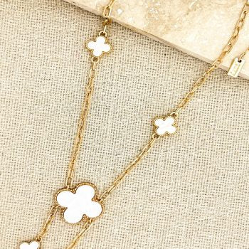 Short Clover Dropper Necklace (3 Colours)