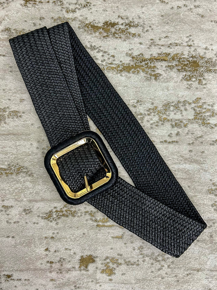 Square Buckle Woven Belt (6 Colours)