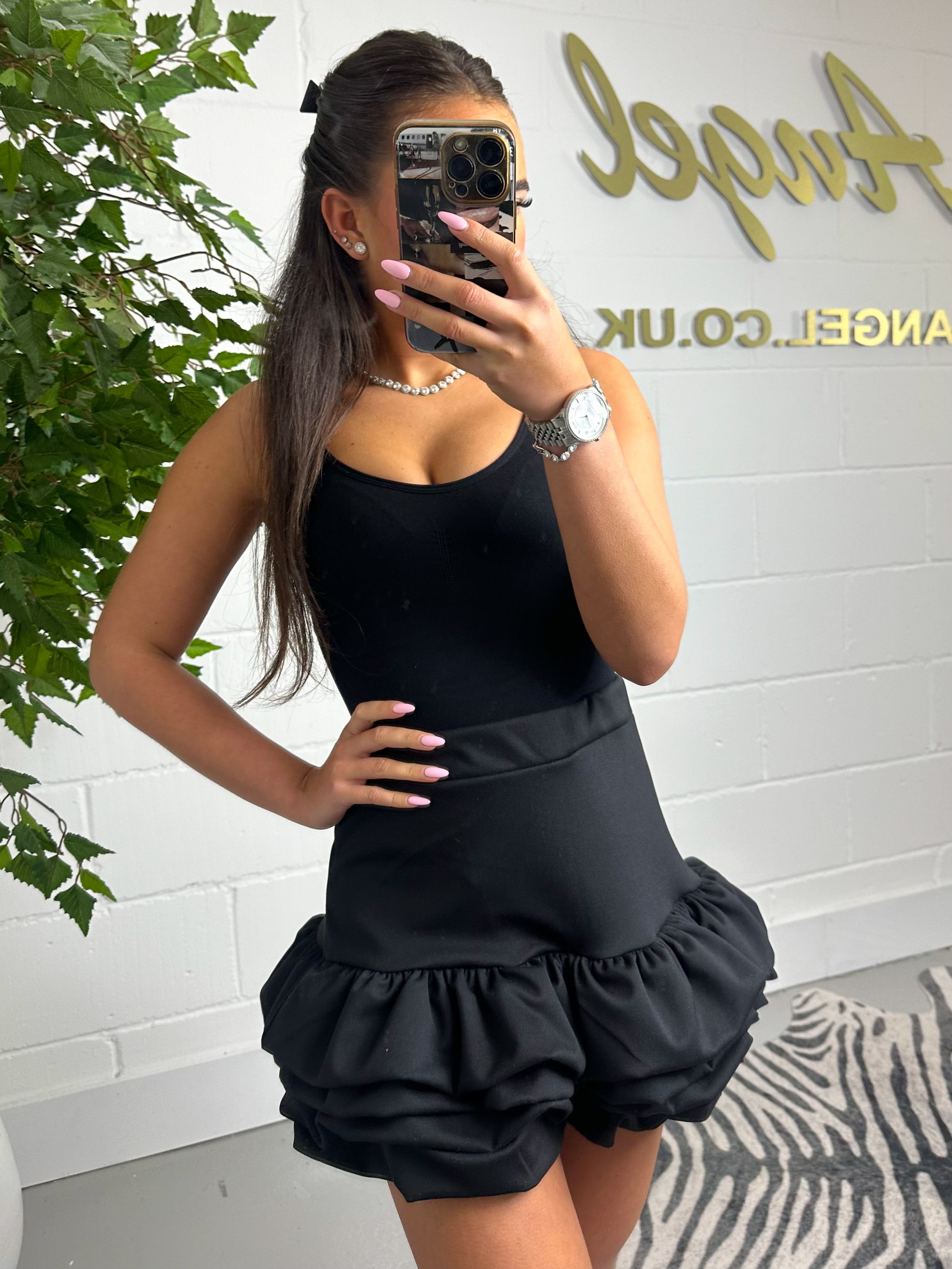 Black Frill Bottom Skort