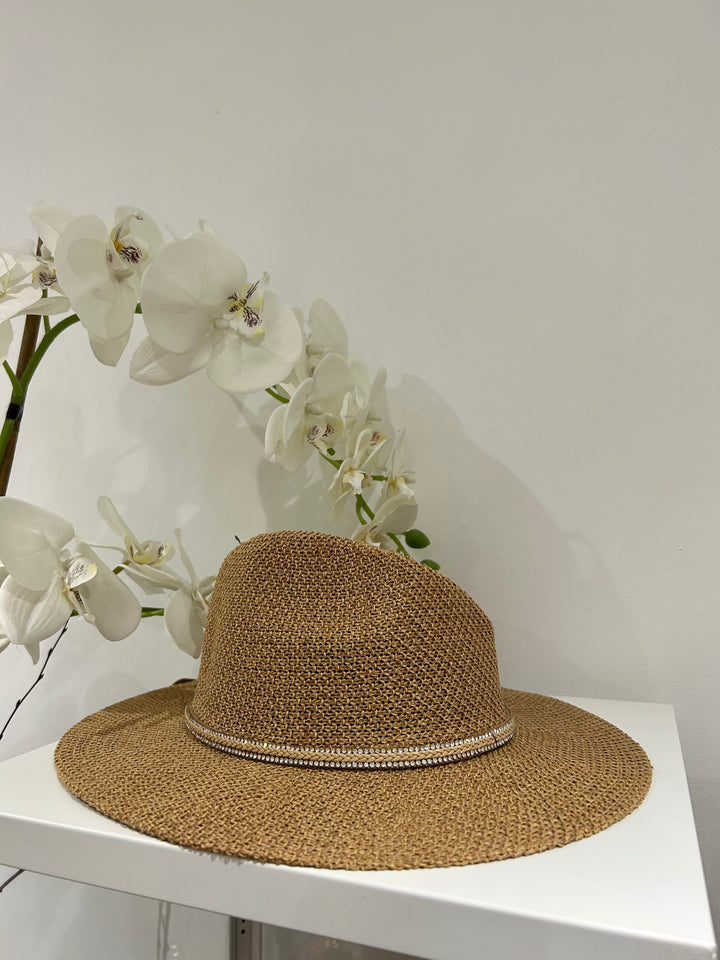 Diamante Detail Straw Beach Hat (2 Colours)