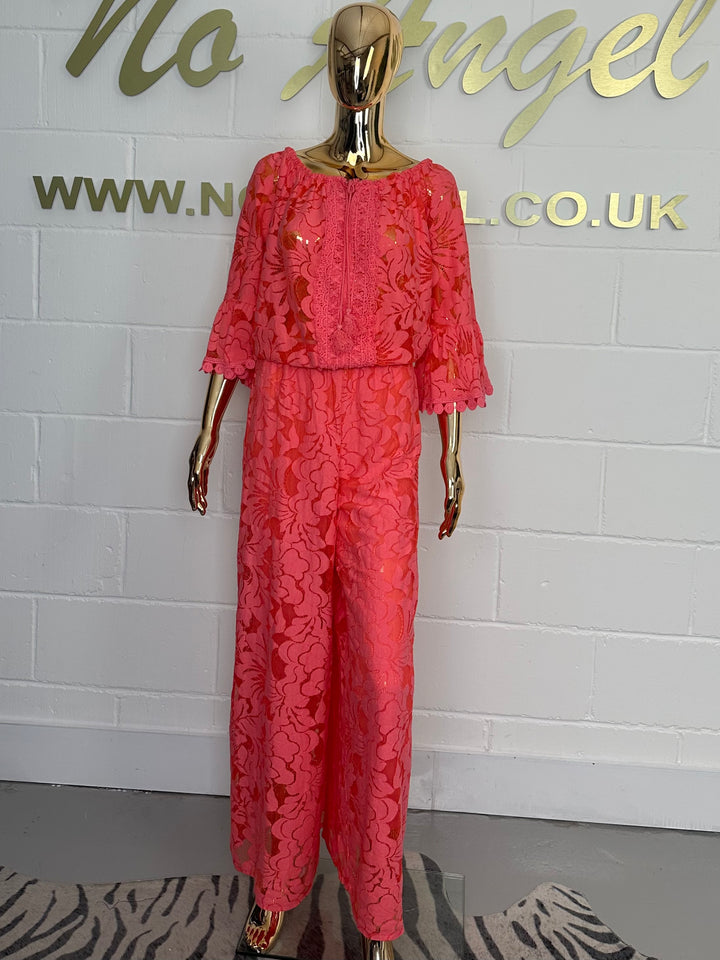 Lace Bardot Elasticated Waist Jumpsuit (5 Colours)