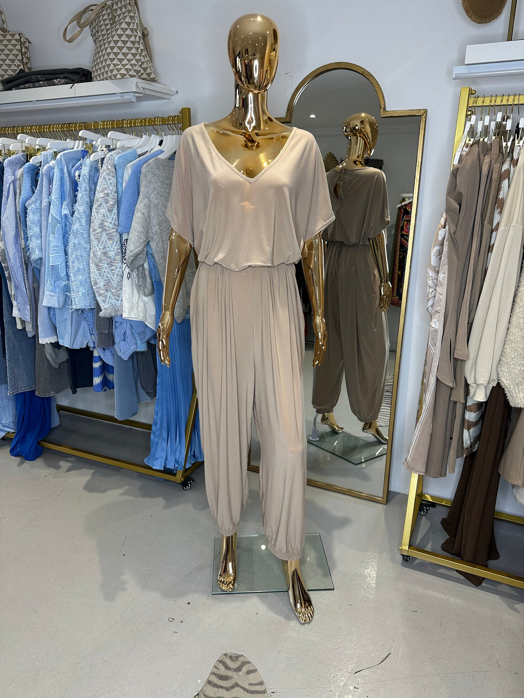 Tie Waist V-Neck Oversize Jumpsuit (8 Colours)