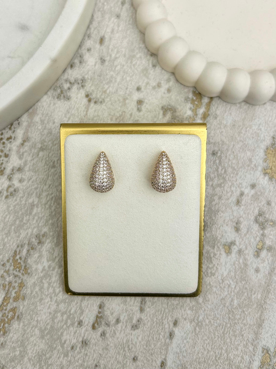 Teardrop Diamante Earrings (2 Colours)