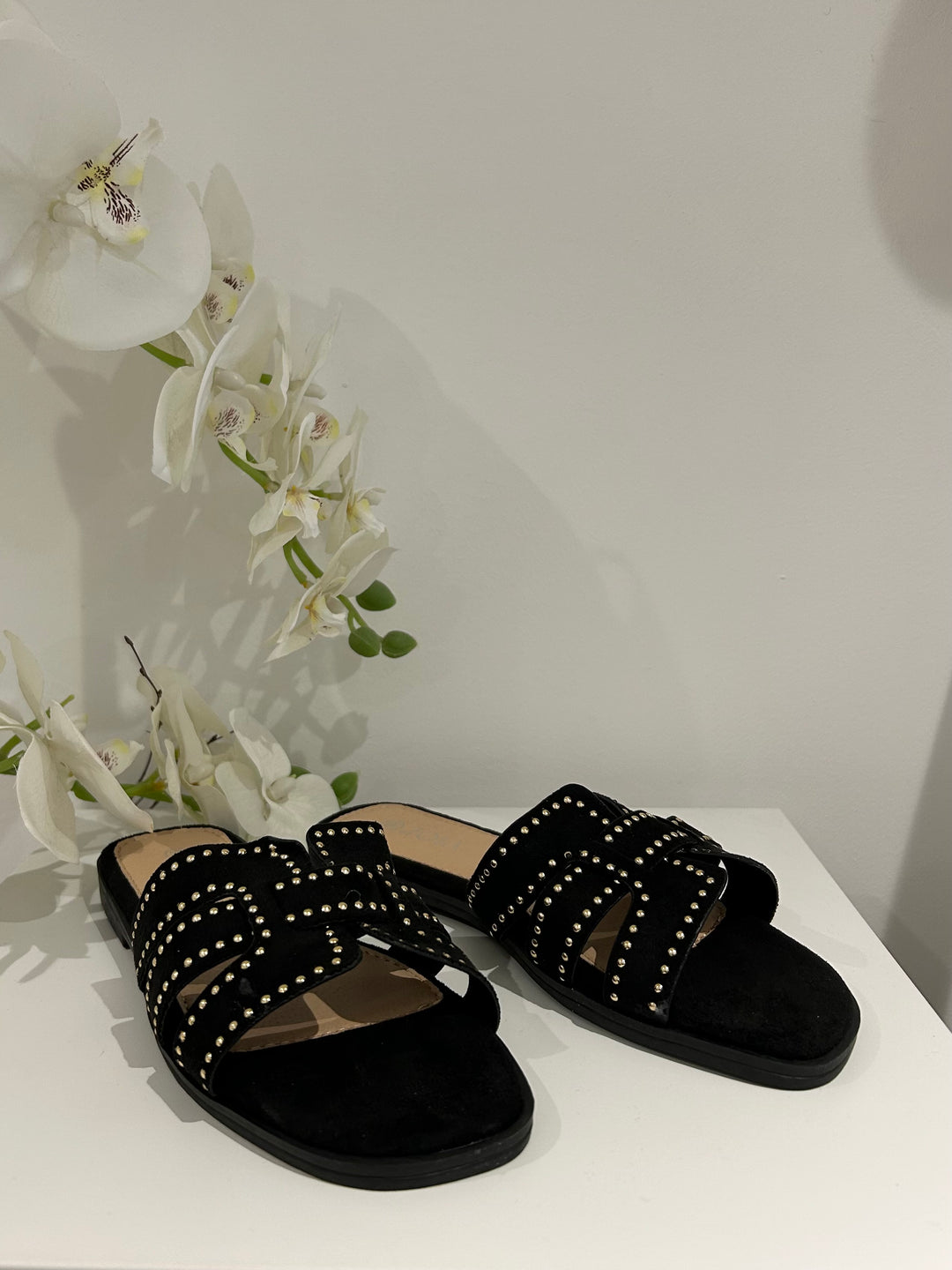 Studded Woven Block Sandals (2 Colours)