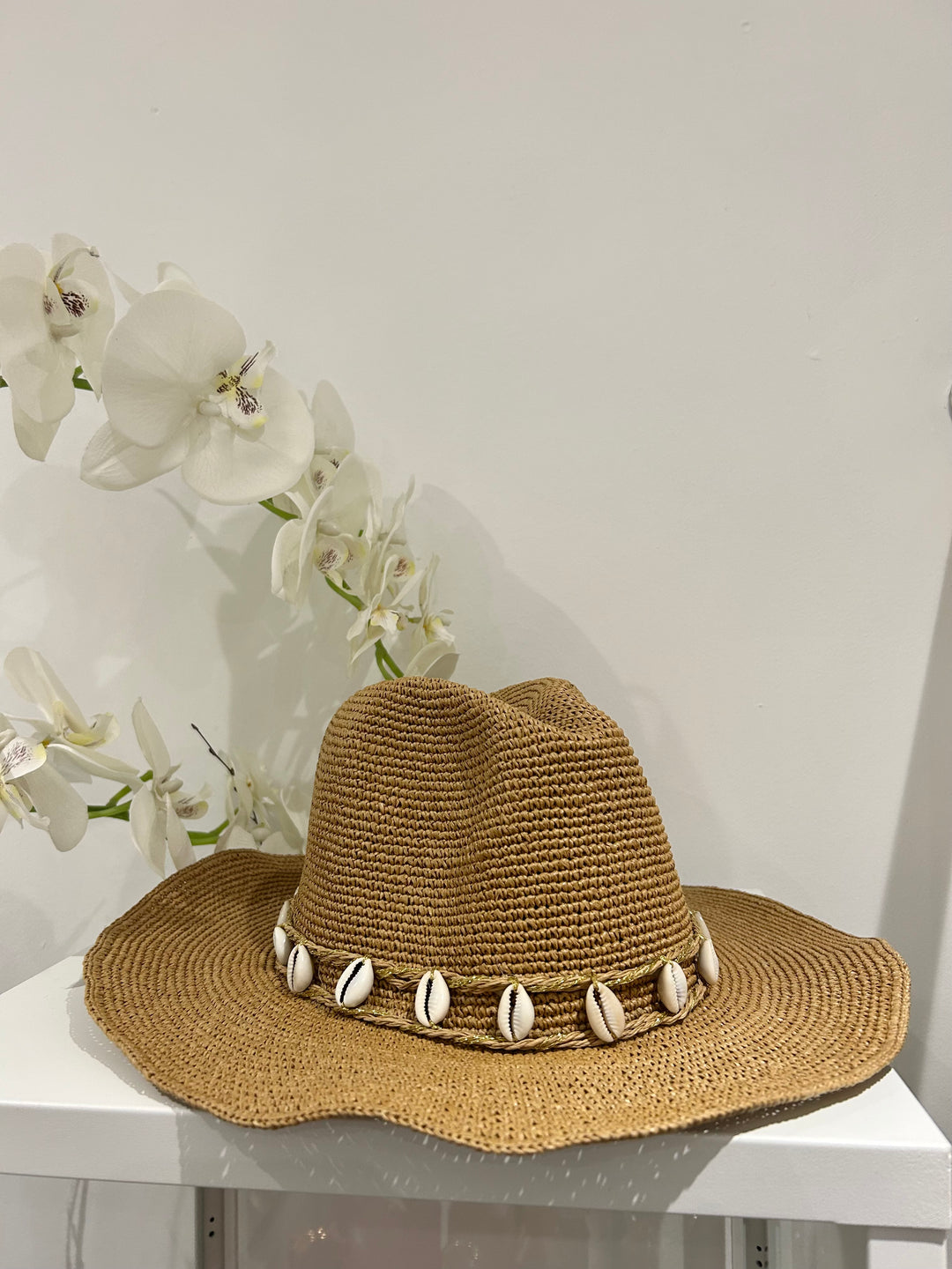 Shell Detail Straw Beach Hat (2 Colours)