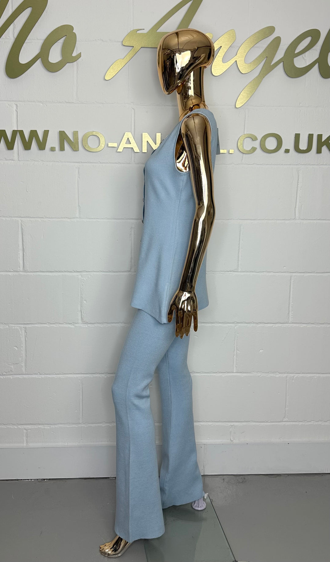 Gold Button Waistcoat & Flare Trouser Co-Ord (3 Colours)