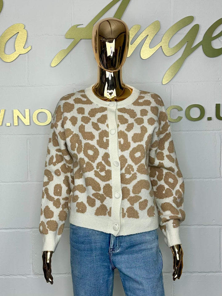 Soft Knit Leopard Print Button Up Cardigan (3 Colours)