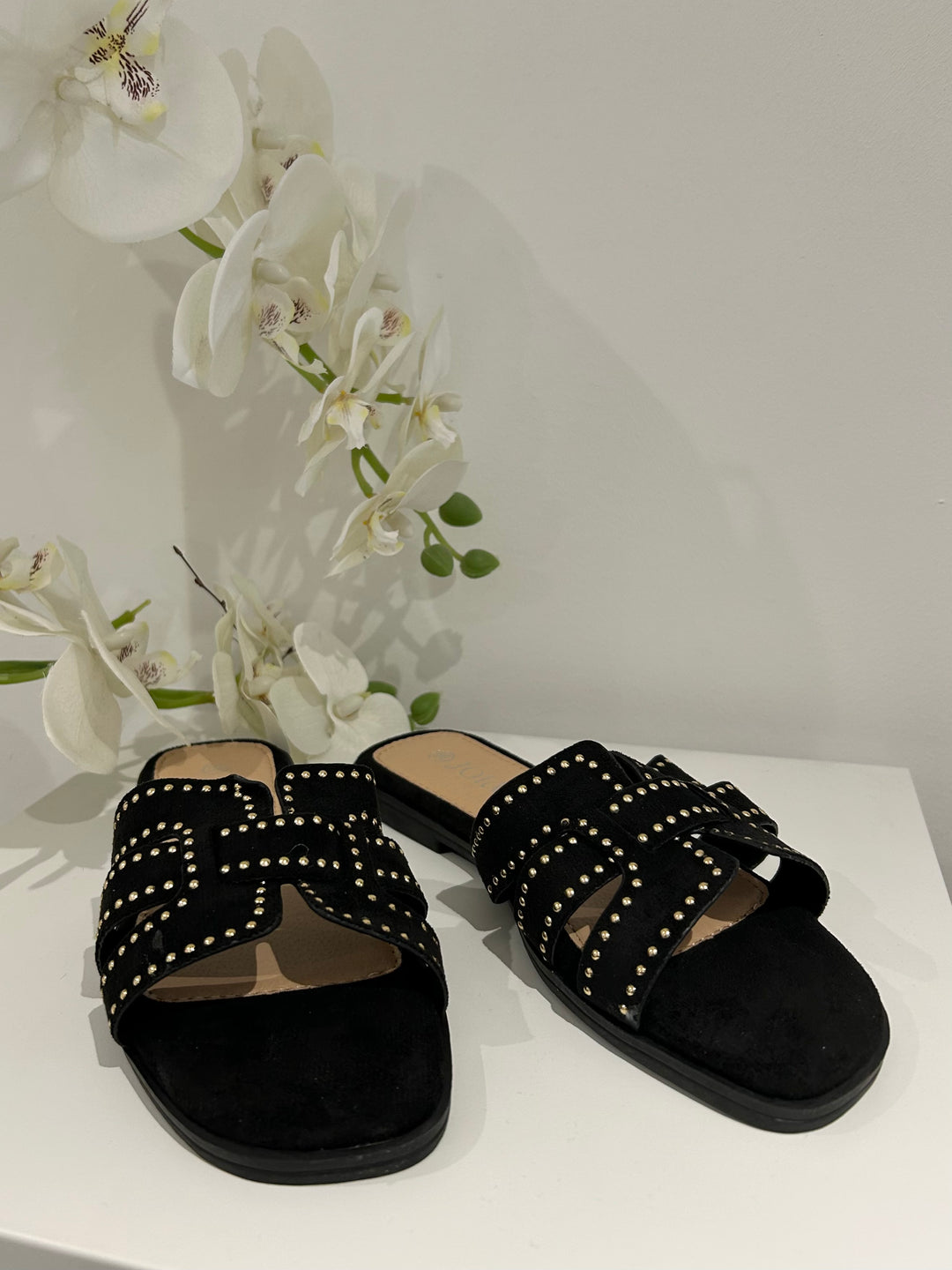 Studded Woven Block Sandals (2 Colours)