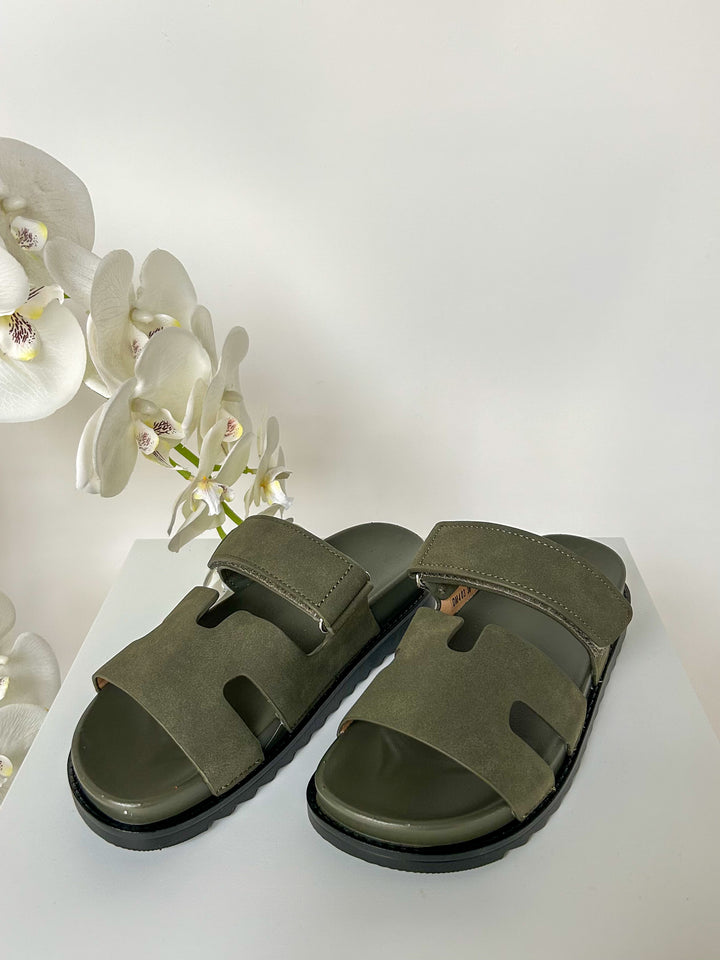 Velcro Strap Block Sandals (2 Colours)