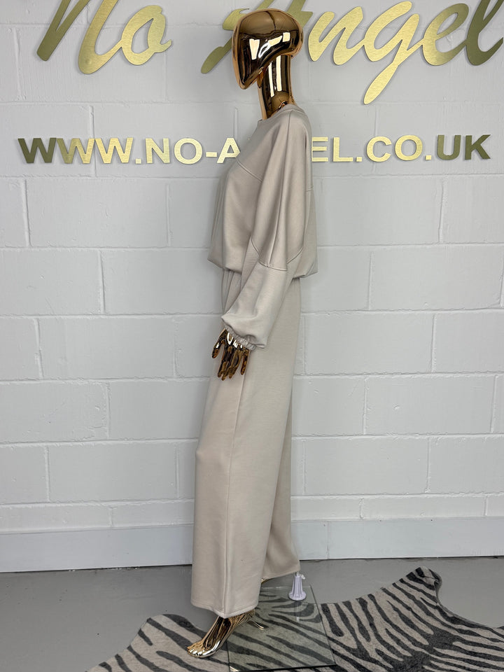 Super Soft Round Neck Wide Leg Tracksuit (2 colours)