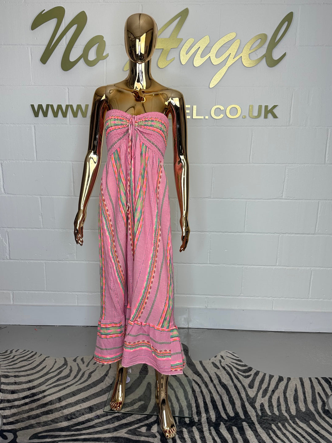 Aztec Print Smocked Bandeau Maxi Dress (2 Colours)