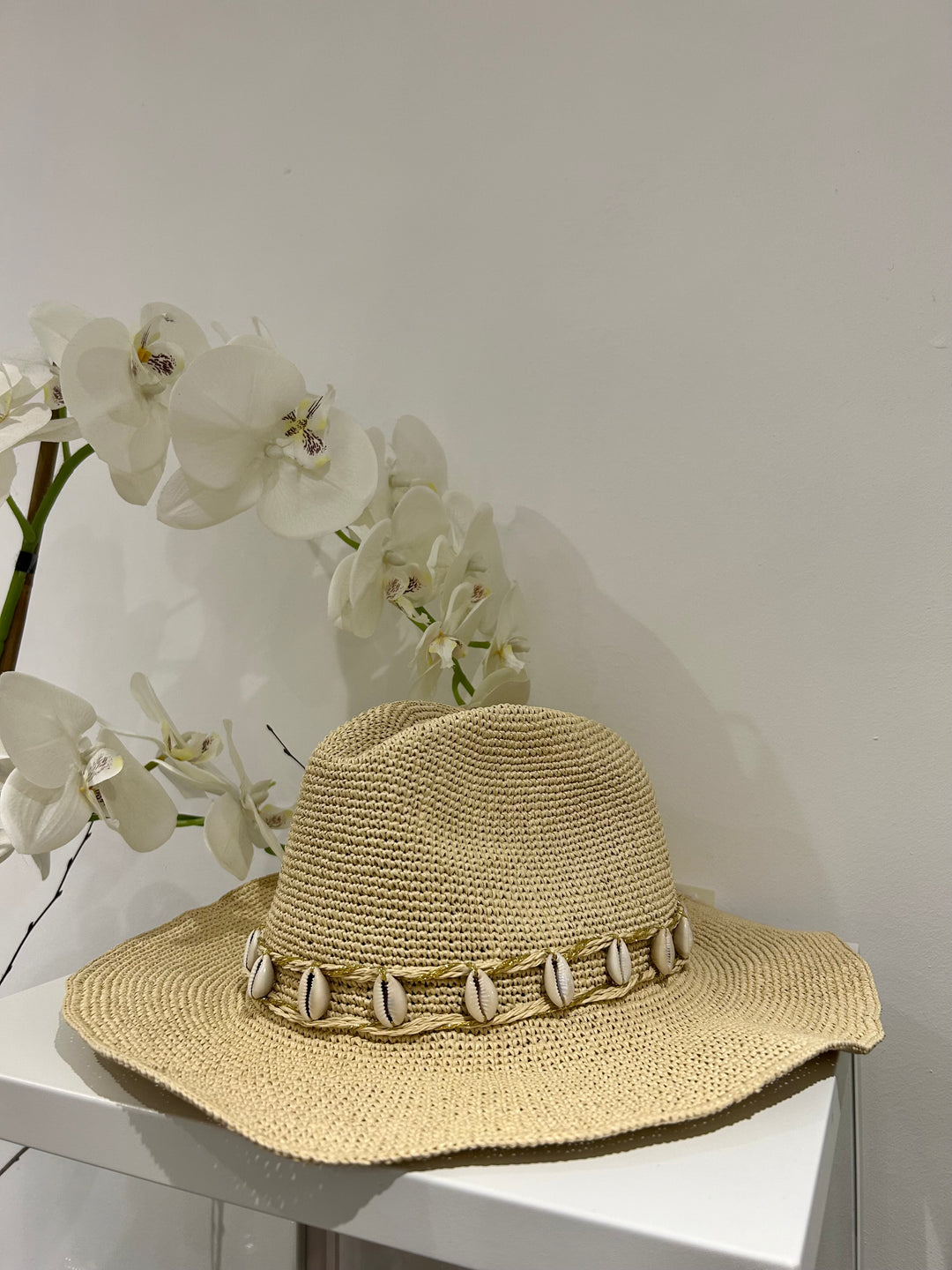 Shell Detail Straw Beach Hat (2 Colours)