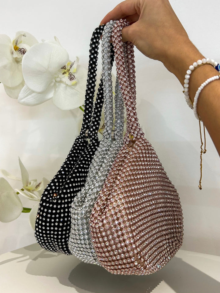 Diamante Soft Pouch Bag (3 Colours)