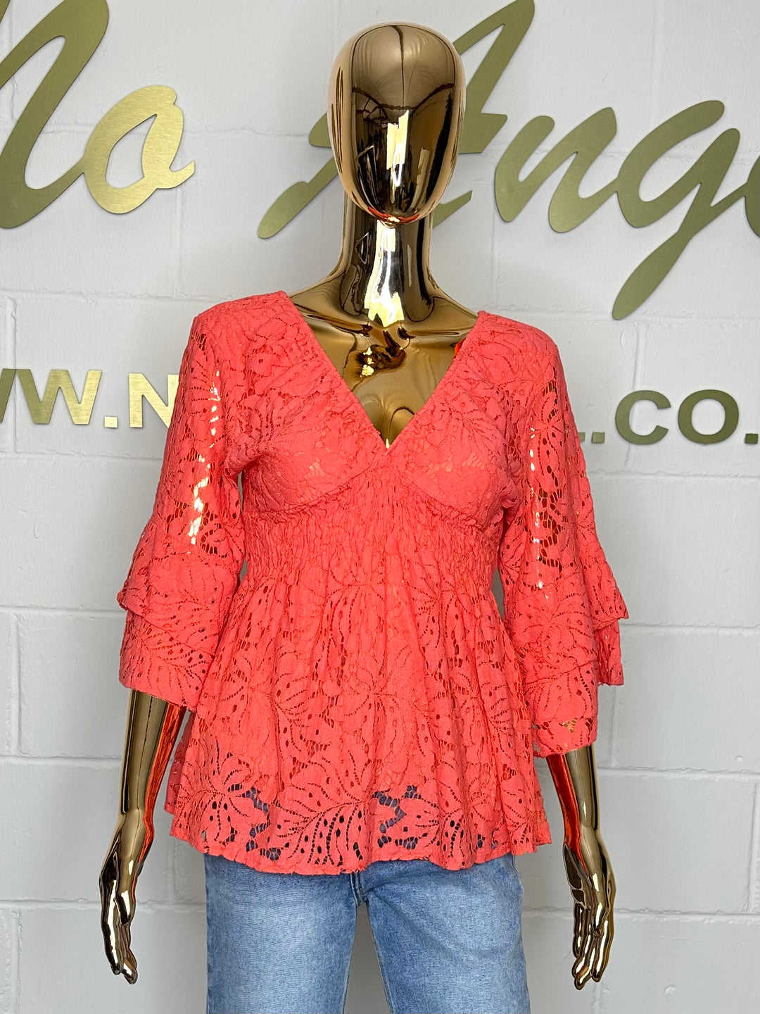 Peplum Lace Smocked Waist Top (7 Colours)