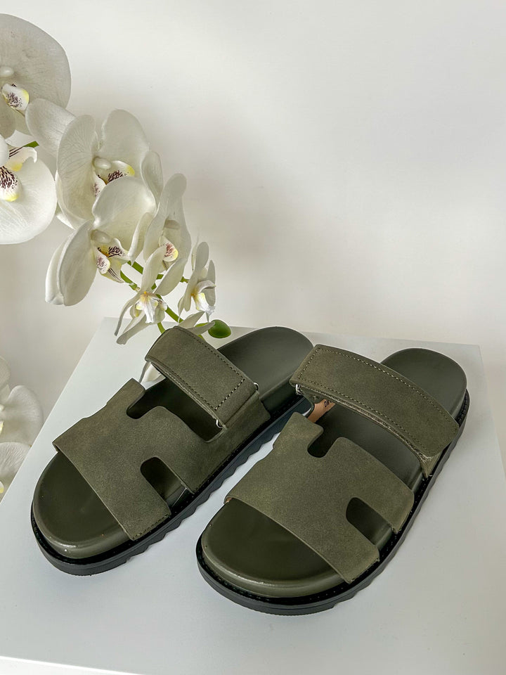 Velcro Strap Block Sandals (2 Colours)