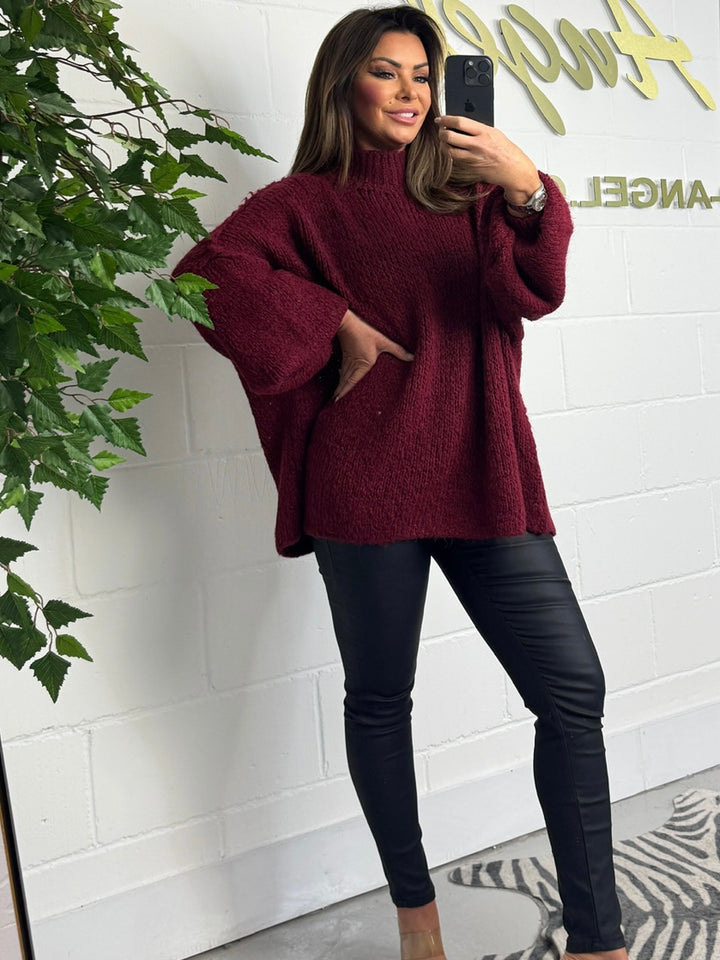 Thick Knit Exposed Seam Oversize Jumper (2 Colours)