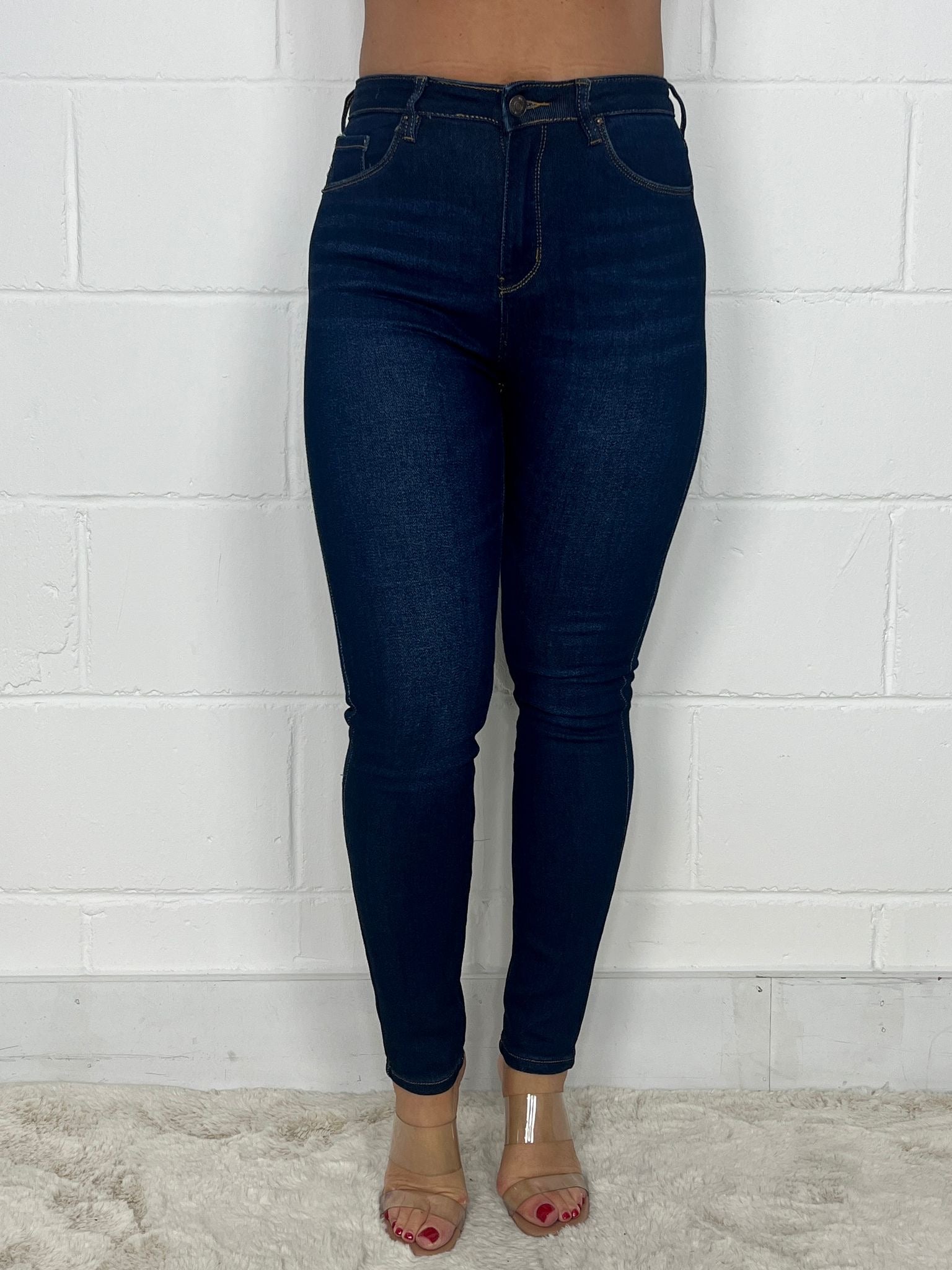 Dark Denim High Waisted Skinny Jeans No Angel Clothing