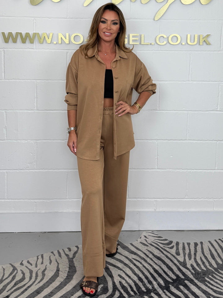 Oversize Shirt & Wide Leg Trouser Lounge Co-Ord (5 Colours)