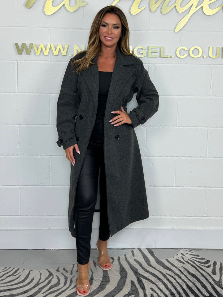 Oversize Wool Look Belted Longline Coat (6 Colours)