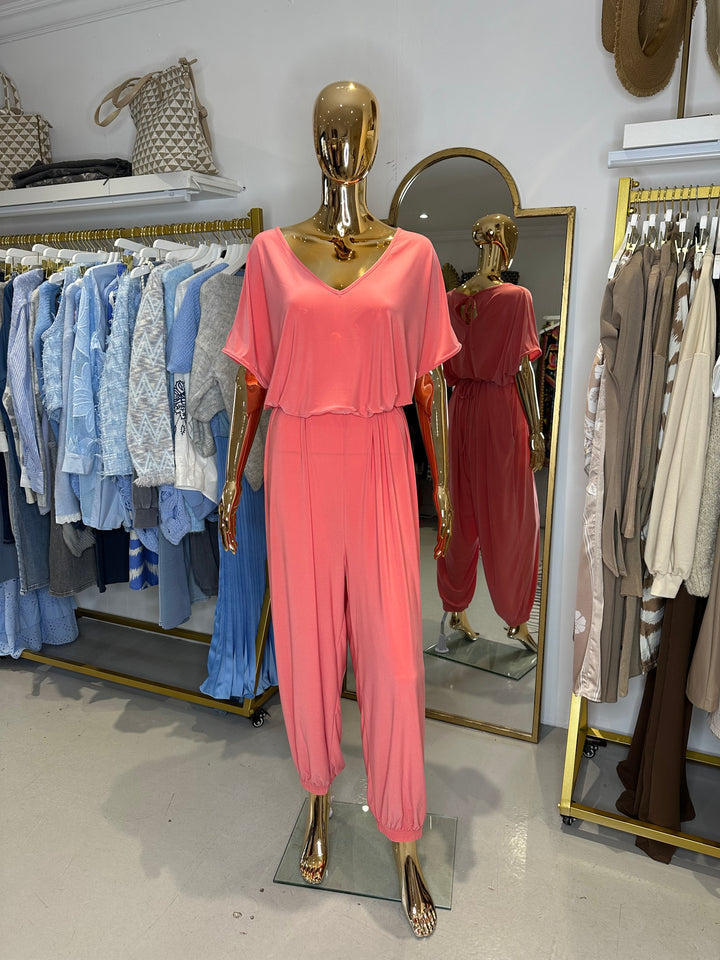 Tie Waist V-Neck Oversize Jumpsuit (8 Colours)