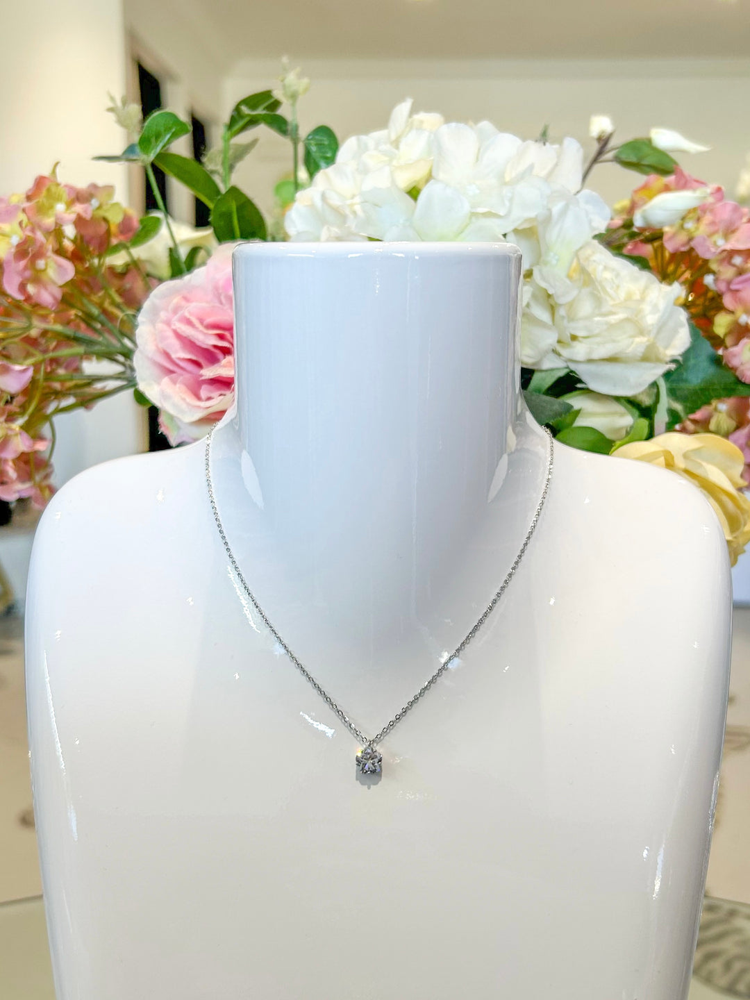 Diamond Flower Necklace (2 Colours)