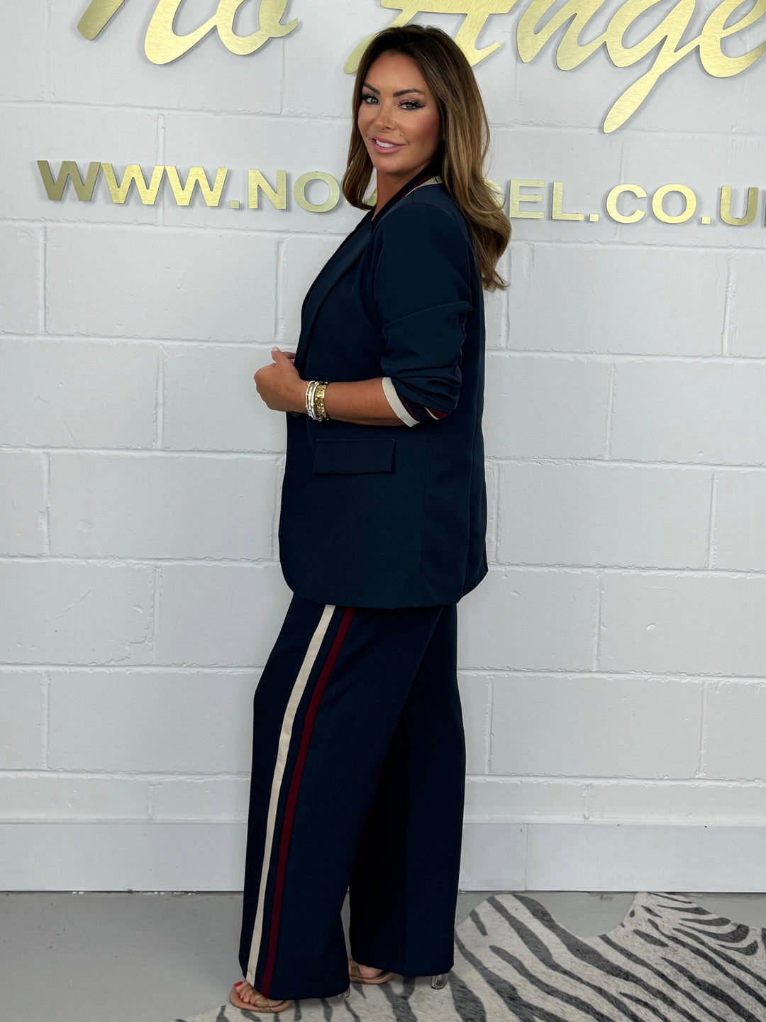 Side Stripe Trouser & Blazer Suit (3 Colours)