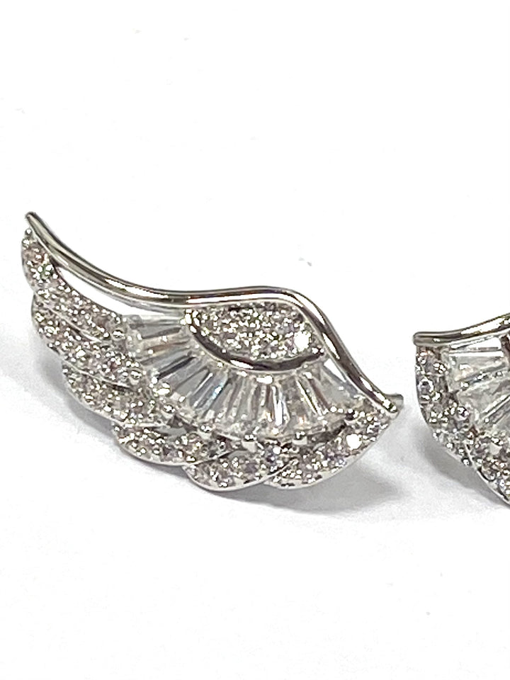 Silver Angel Wing Earrings 6398