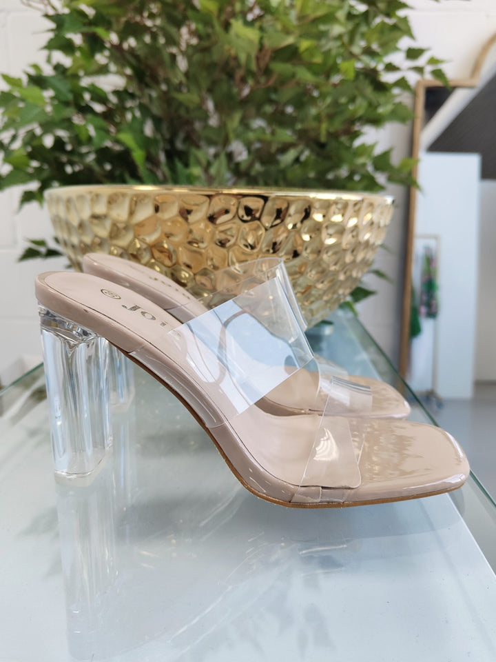 Nude Clear Heel & Strap Shoes 4414
